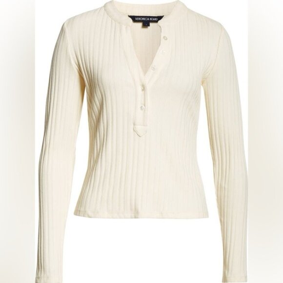 Veronica Beard Ivory Button-Down Shirt - Picture 5 of 13
